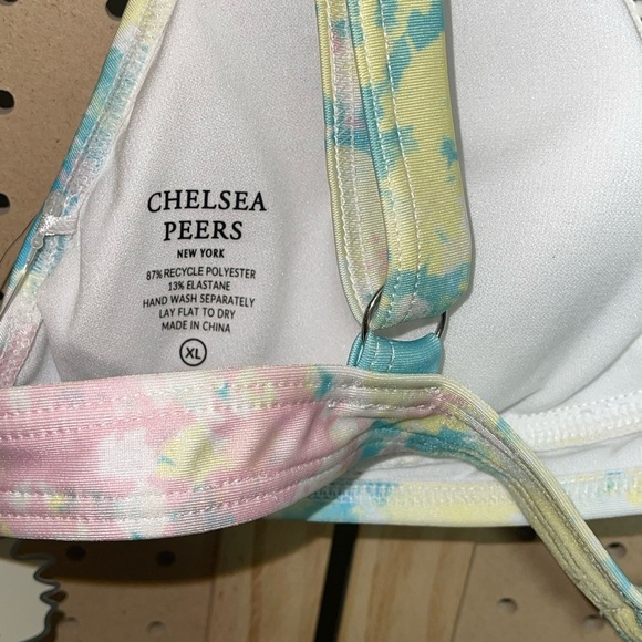 NWT Chelsea Peers Swim New York Tye Dye‎ Size XL Bikini Top - Picture 6 of 6